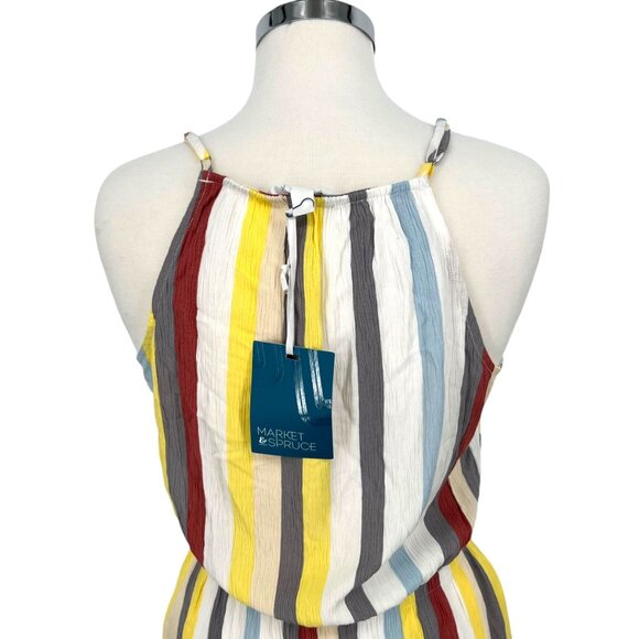 Market & Spruce Striped Wrap Short Sun Dress Multicolor Size Large NWT - Picture 5 of 9